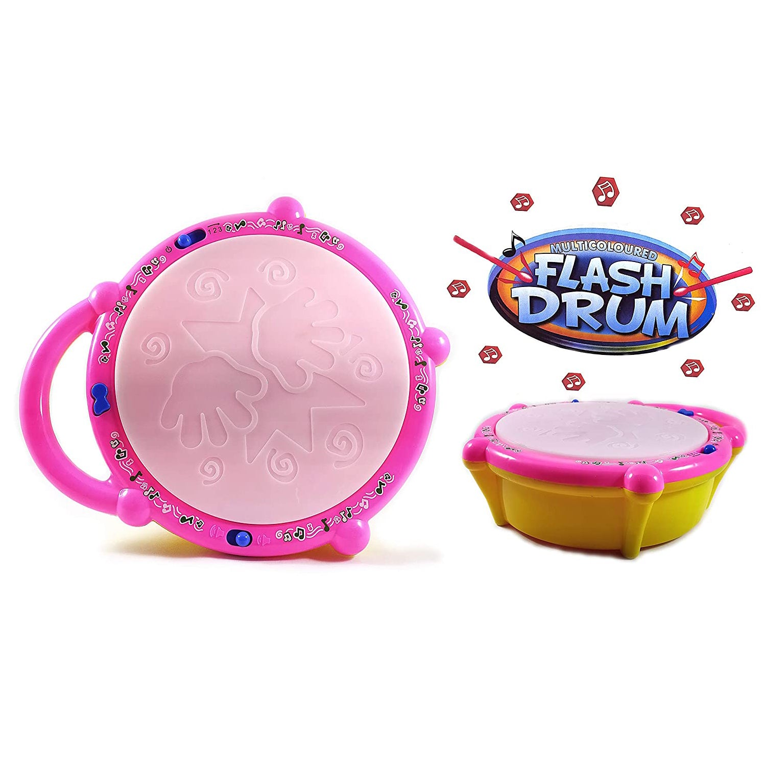 4461 Flash Drum Toys For Kids With Light Musical Sound Colorful Plastic Baby Drum Musical Toys For Children Baby Toy Instrument Best Gift For Boys Girls.