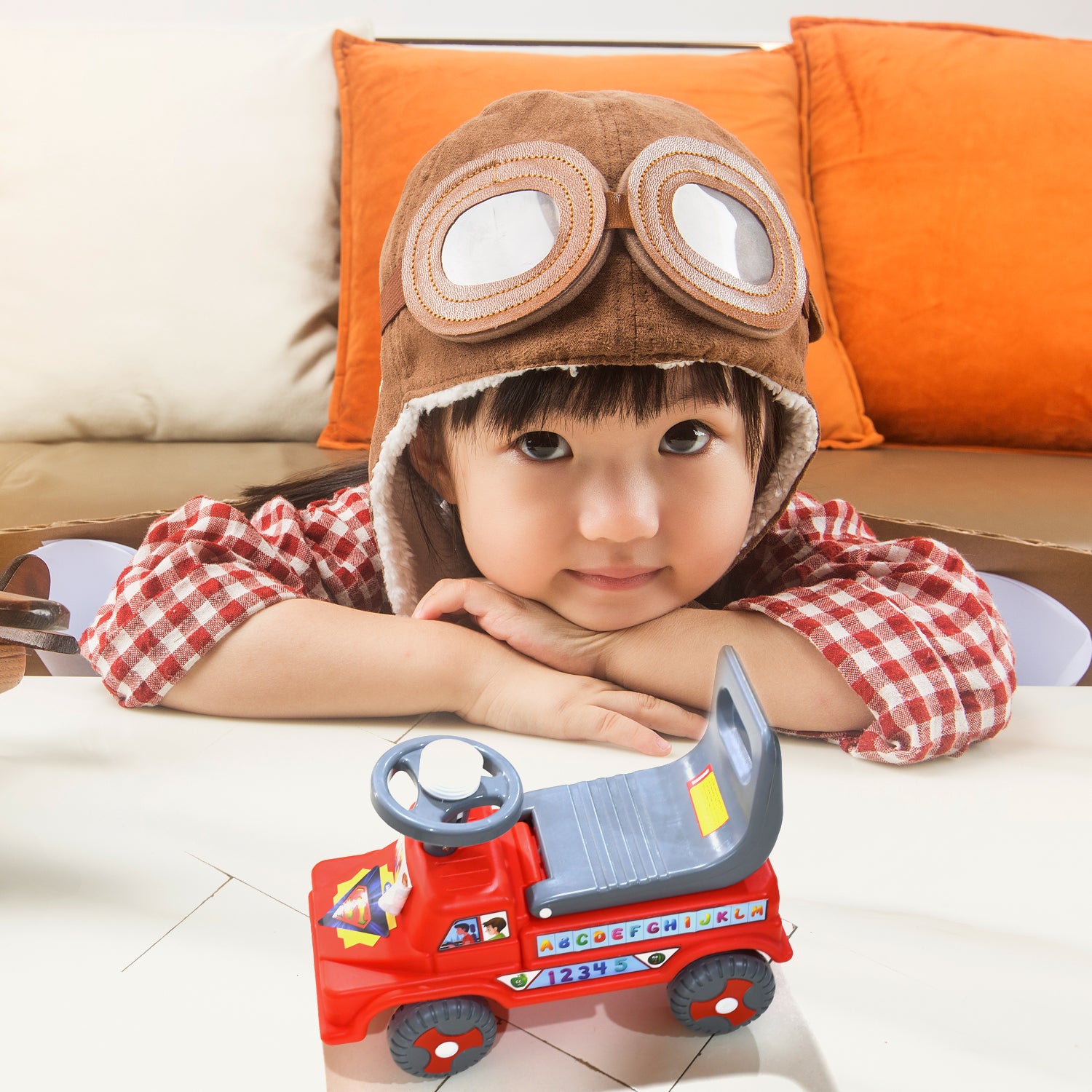 4590 Kids Baby City Ride On Push Car Ride With Backrest Musical Horn For Children Kids Toy Ride-on Kids Toys Toddler Baby Toy Baby Car Suitable For Kids Boysgirls