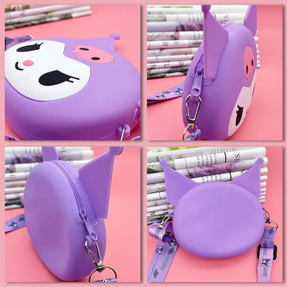 Cute Cartoon Girls Backpack Shoulder Bag Purse Portable Mini Silicone Handbag Girls Childrens Bagpurse For For Girls Women Gift Girls Bag Accessories (1 Pc Mix Color )