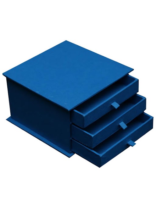 Fancy Handmade Paper Box With 3 Layers Perfect Designs For Parties and Celebrations(Blue)