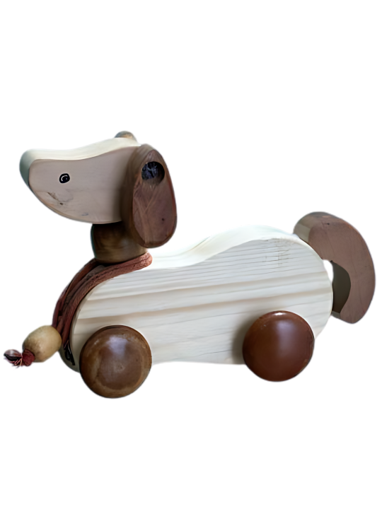 Large Wooden Dog Toy