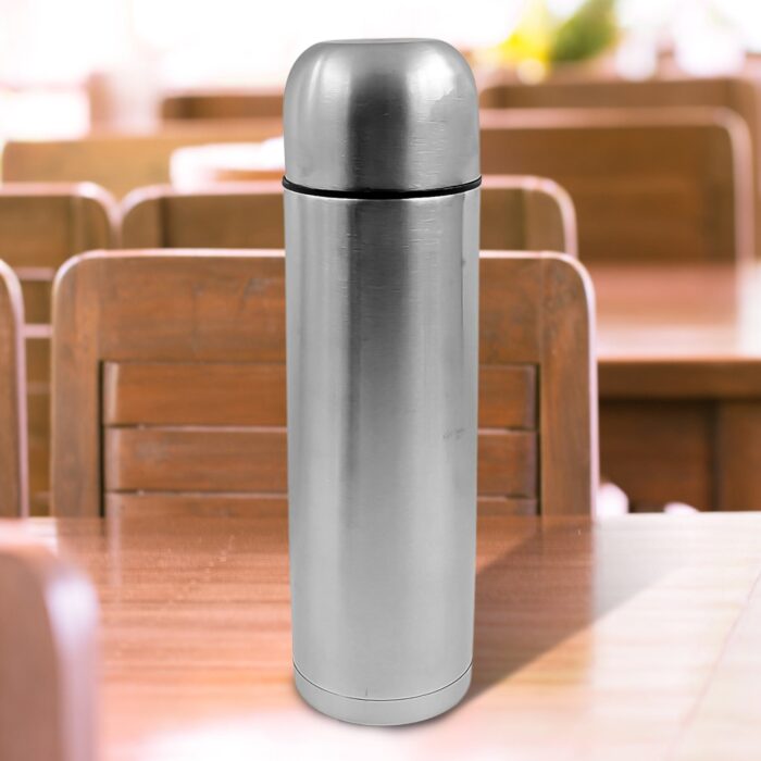 Vacuum Flask Without Cover, 18/8 Stainless Steel | Hot and Cold Water Bottle with Push-Down Lid | Double Walled Stainless Steel Bottle for Travel, Home, Office, School, Picnic (750 ML / Without Cover) - Image 4
