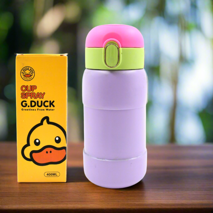 Duck Stainless Steel Water Bottle For Kids Adults Steel Flask Metal Thermos, Spill Proof Cap Closure, BPA Free For School Home Office, Drinkware, 400 ML - Image 6