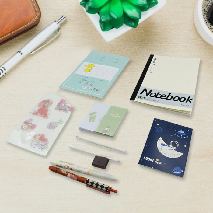 Cartoon Stationery Box  Cartoon Design School Box Book , diary , Pen , Eraser, Sharpner , Sticker & Pen Refill Student Gift School box  (1 box) - Image 2
