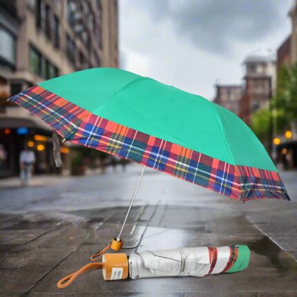 3-Fold Sun Protective Solid Foldable Umbrella (1 Pc / Mix Color)
