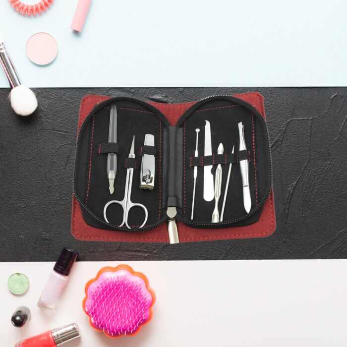 Nail Scissors Professional Nail Clippers Kit Manicure Set 8 Pieces Top Grade Stainless Steel Grooming Kit With Travel Case For Travel Or Home Manicure Set (8 Pc Set) - Image 3