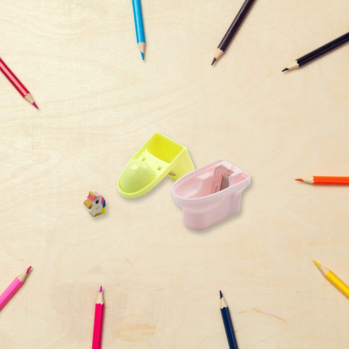 Fun & Functional! Toilet Pencil Sharpener with Eraser (2 Pc Set) - Image 6