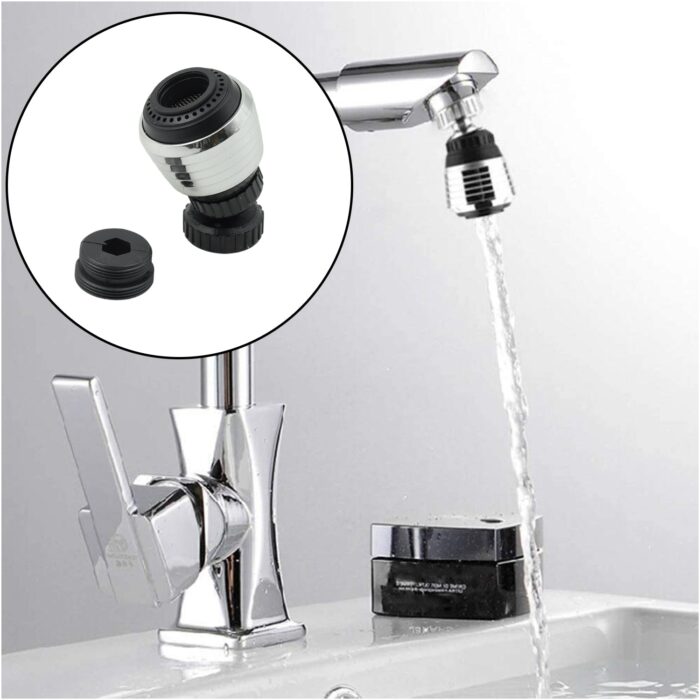 Faucet Bubbler, Faucet Aerator, Water Filter 360° Sink Use for Kitchen, Bathroom, Home Use, High Pressure Power Spray, Plating, for Kitchen Bathroom (1 Pc) - Image 5