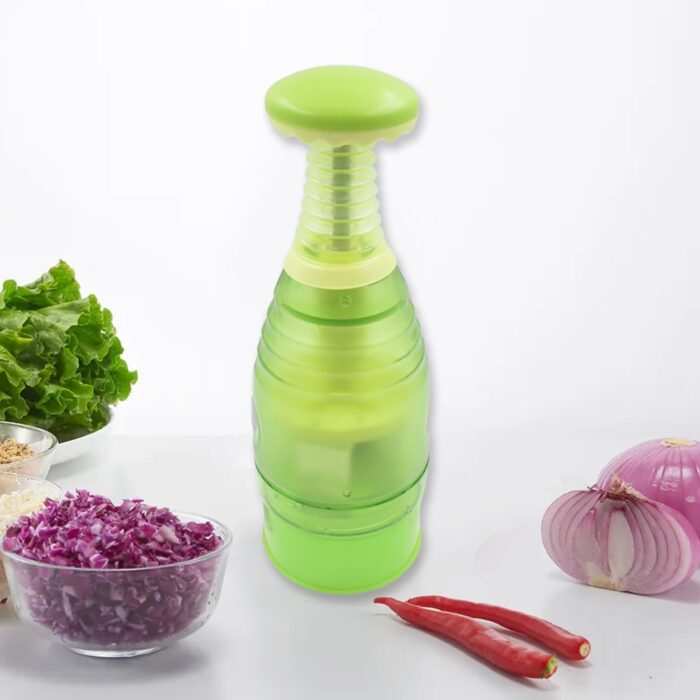 Food Chopper, Easy to Clean Manual Hand Chopper Dicer, Slap Press Chopper Mincer for Vegetables Onions Garlic Nuts Salads - Image 2
