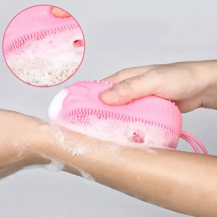 Silicone Super Soft Silicone Bath Brush Double-Sided Body Scrubber Brush for Deep Cleasing Exfoliating, Ultra-Soft Scrubber(1 pc) - Image 5