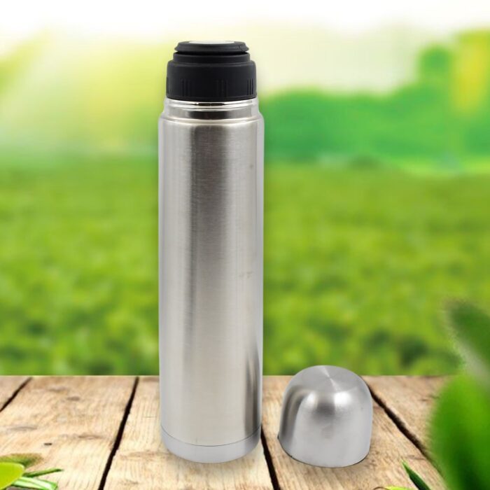 Vacuum Flask Without Cover, 18/8 Stainless Steel | Hot and Cold Water Bottle with Push-Down Lid | Double Walled Stainless Steel Bottle for Travel, Home, Office, School, Picnic (750 ML / Without Cover) - Image 3
