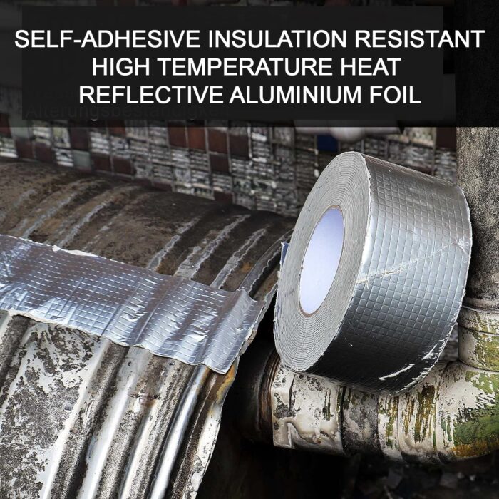 Self-Adhesive Insulation Resistant High Temperature Heat Reflective Aluminium Foil Duct Tape Roll (1 Pc 796 Gm) - Image 7