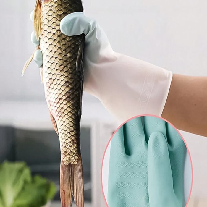 Small Household Cleaning Gloves, Rubber Gloves (2 Pc Set) - Image 3