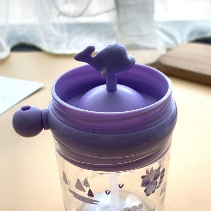 Whale Spray Sippy Cup (1 Pc): Straw, Lid, Spill-Proof, Fun Water Play - Image 3