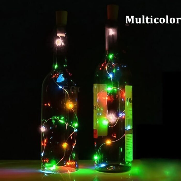 Wine Bottle Cork String Light | Multi LED / 2M Cable Length Copper Wire Battery Operated (Multicolor Light / 1 Pc) - Image 4