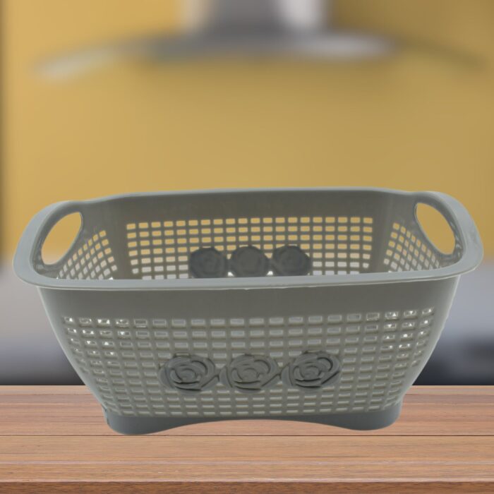 Multipurposes Plastic Basket, Organizer for Kitchen, Countertop, Cabinet, Bathroom with Lid, Plastic Storage Basket For Store Fruits, Vegetables, Magazines, Cosmetics, Stationary (1 Pc / Mix Color ) - Image 3