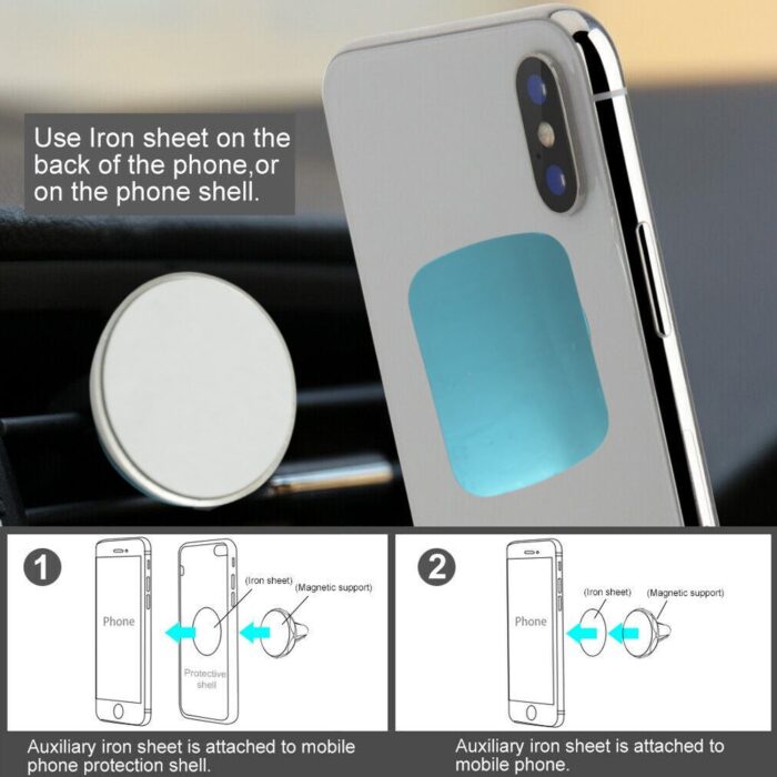 Mini Magnetic Car Dashboard Mount Mobile Phone Holder with Metal Body Dashboard/Home & Table Compatible with All Smart Phones and Mobiles (1 Pc) - Image 3