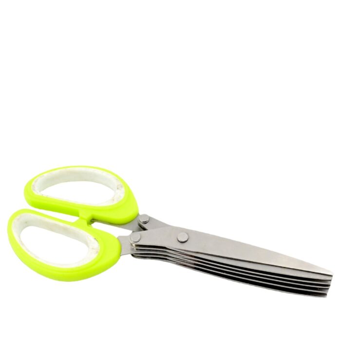 Multifunction Vegetable Stainless Steel Herbs Scissor with 5 Blades (1 Pc) - Image 5
