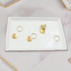 Ceramic Square Plate / Tray / Dish Decoration Home Tray Tableware Decoration Plate For Kitchen Coffee Table Perfume Living Room Mini Bars Snacks, for Decorration Square Plate (1 Pc)