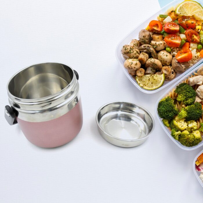 Leak-Proof Thermos Flask: Keeps Food Hot & Fresh (Stainless Steel, Multi-Color) - Image 7