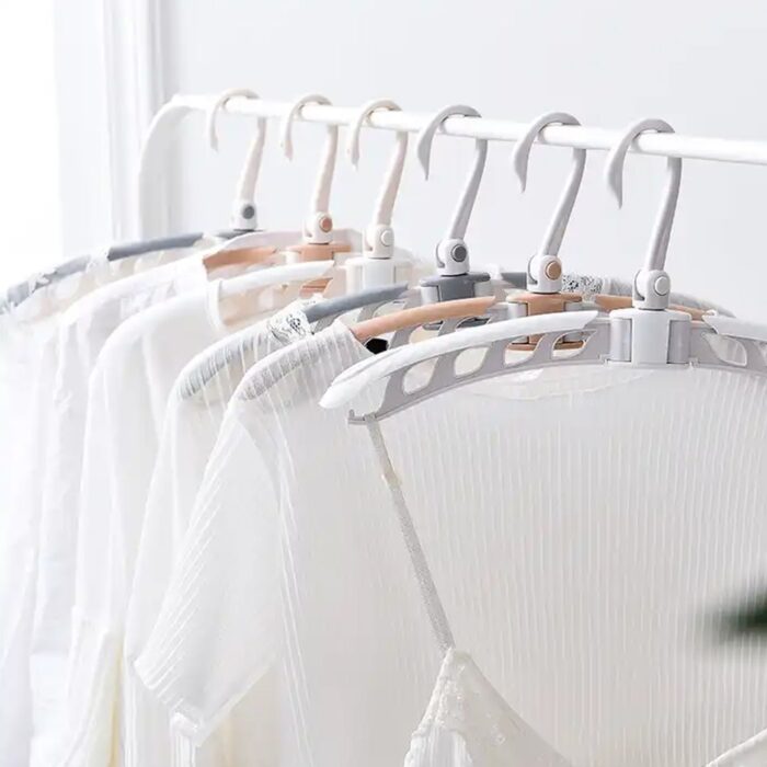 Portable Folding Clothes Hanger (1 Pc): 360° Rotation, Travel, Adjustable - Image 3