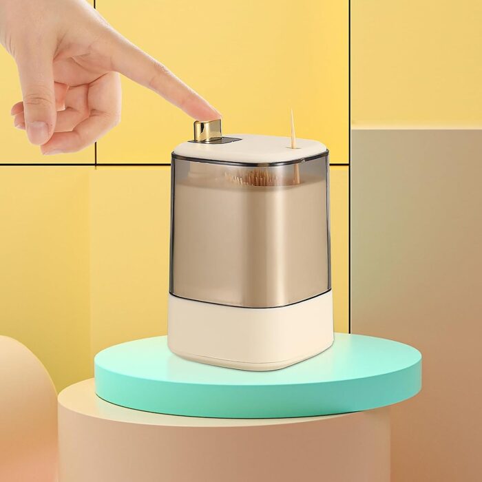 Toothpick Holder Dispensers, Automatic Toothpicks Container, Toothpicks Storage Dispensers Box, for Home Living room Kitchen Restaurant (1 Pc) - Image 3
