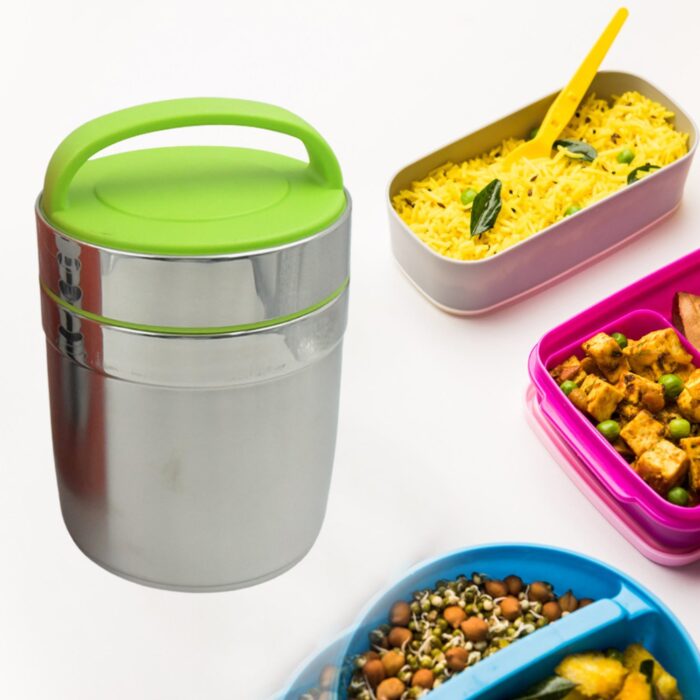 LEAK-PROOF THERMOS FLASK FOR HOT FOOD, WARM SOUP CUP, VACUUM INSULATED LUNCH BOX, FOOD BOX FOR THERMAL CONTAINER FOR FOOD STAINLESS STEEL (1.8 L) - Image 3