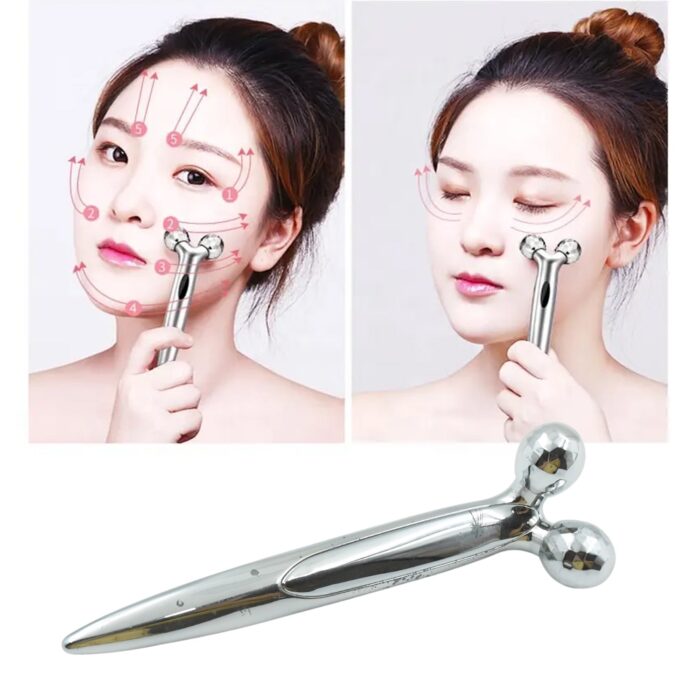 360 Degree Facial Roller, designed for face lifting and skin tightening, improves blood circulation and reduces puffiness. - Image 4