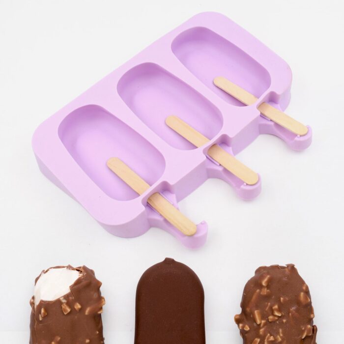 Silicone Popsicle Molds, Ice Pop Maker Molds with Lids and Sticks for Kids DIY Homemade Ice Cream, (With 50 Sticks) - Image 4