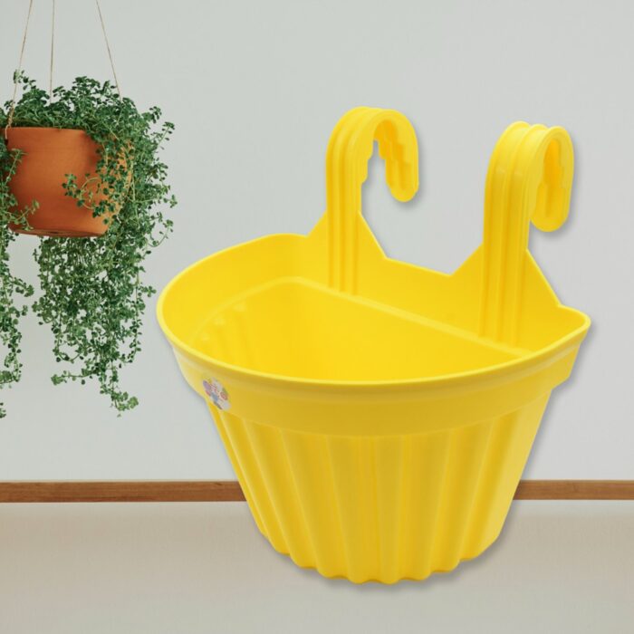 Multicolor Hanging Plastic Planters Orchid Relling , For Plantation, Planters for Balcony and Home Gardening, Indoor, Outdoor (1 Pc ) - Image 3