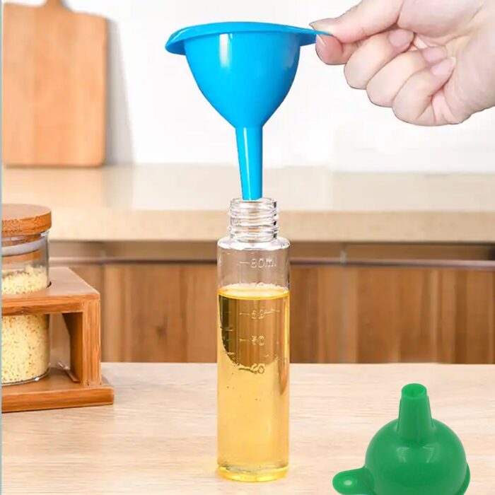 Silicone Funnel For Pouring Oil, Sauce, Water, Juice And Small Food-Grains (1 Pc Green) - Image 5