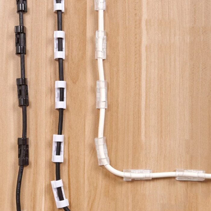 Self-Adhesive Cable Clips Use in Office Wire Desktop Organizer Charging Co lder Management, Multipurpose Adhesive Cable Clips Desktop Cord Organizer Hook, Cable Management, Wire Holder System (16 Pcs Set ) - Image 3