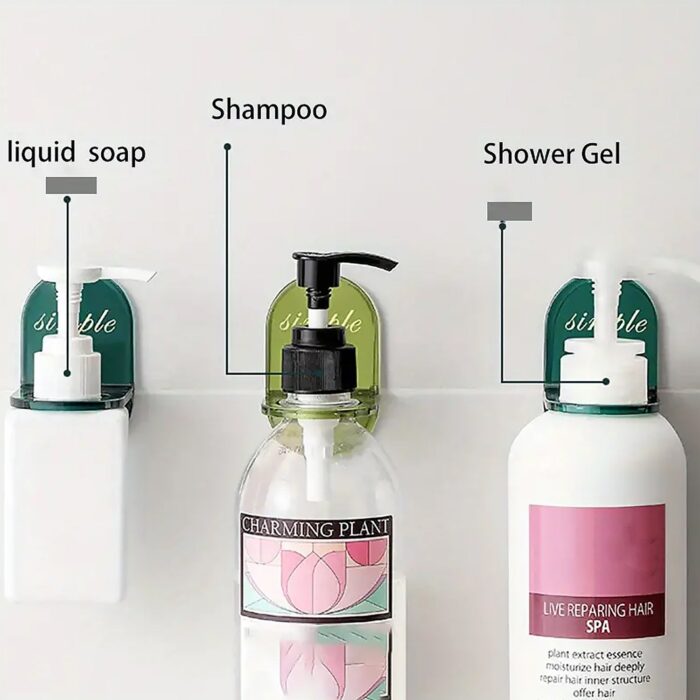 Shower Gel Bottle Holder, Wall Mounted Hook, L Shape Bottle Rack, Rust Resistant, Seamless Hook for Kitchen and Bathroom for Shampoo Lotion Soap Liquid Dispenser Bottle (1 Pc) - Image 6