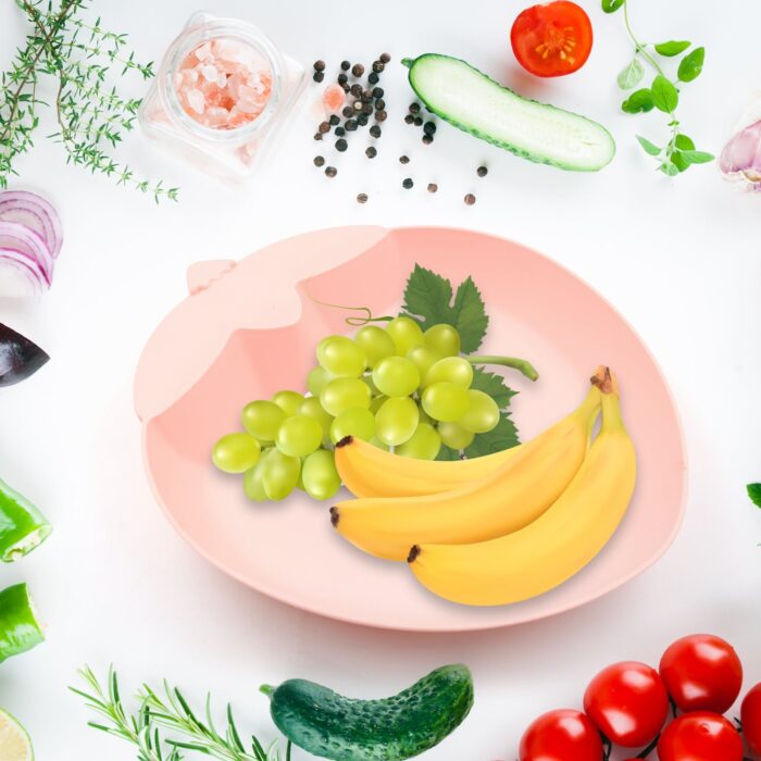 Strawberry Shape Plate Dish Snacks / Nuts / Desserts Plates for Kids, BPA Free, Children’s Food Plate, Kids Bowl, Serving Platters Food Tray Decorative Serving Trays for Candy Fruits Dessert Fruit Plate, Baby Cartoon Pie Bowl Plate, Tableware (1 Pc) - Image 3