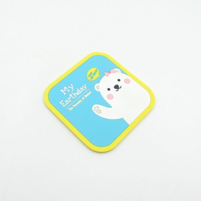 Non Slip Square Cartoon Design Shape Silicon Coasters For Tea Coffee Cups Mugs Beer Cans Bar Glass Bar Non-Slip Coasters (1 Pc) - Image 5