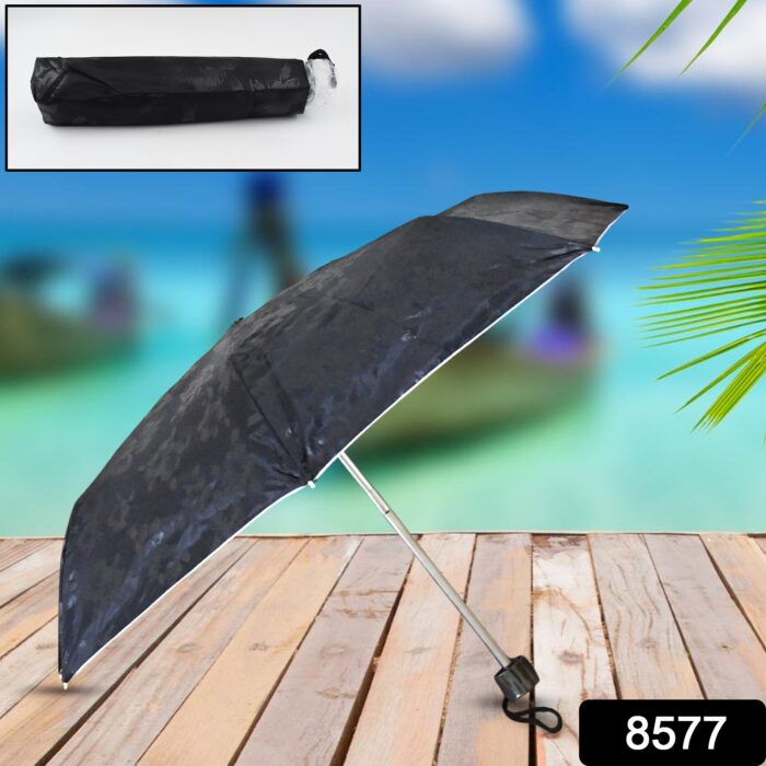 3-Fold Sun Protective Solid Foldable Outdoor Umbrella, Portable Sun, UV Protection Lightweight Rain Umbrella For Girls, Women, Men, Boys (1 pc) - Image 2