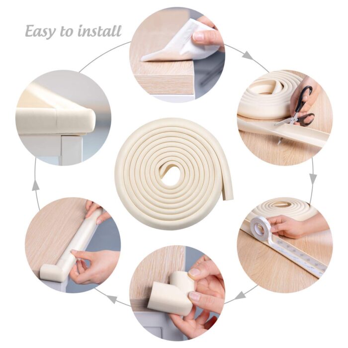 Corner Proofing Edge Protector Safe Corner Cushion for Table, Baby Safety Bumper Guard,Furniture, Bed, Soft Rubber Corner Protectors for Kids (2 Mtr) - Image 3
