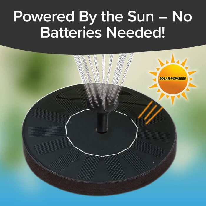 Fast Fountain by Pocket Hose - Solar-Powered - Instantly Adds a Water Feature Virtually Anywhere - 5 Spray Modes - No Installation or Batteries Required - Great for Bird Baths, Pools, Pond & More (1 Pc) - Image 5
