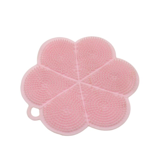 Multifunction Silicone Sponge Dish Washing Kitchen Scrubber, Dishwashing Brush Silicone Kitchen Brush Flower Shape Cleaning Brushes for Home Restaurant Easy Cleaning Tool Heat-Resistant Mat Kitchen Home Gadgets (1 Pc) - Image 4