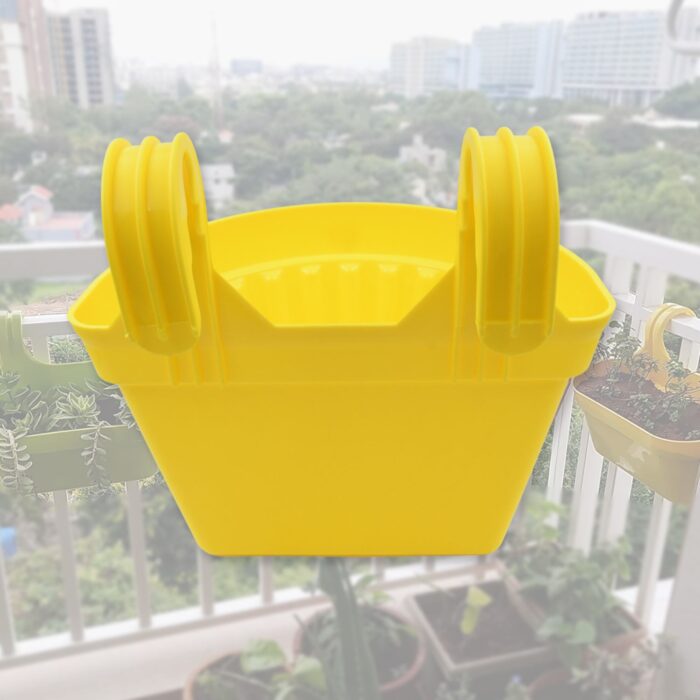 Multicolor Hanging Plastic Planters Orchid Relling , For Plantation, Planters for Balcony and Home Gardening, Indoor, Outdoor (1 Pc ) - Image 6