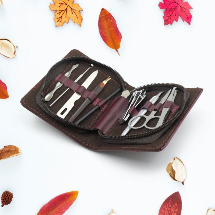 Nail Clipper Kit Fingernail Clipper, Manicure Set, Stainless Steel Nail Cutter Set ,Manicure Tool, Nail Clippers Care Tools with Lightweight and Beautiful Travel Leather Case (9 Pc Set) - Image 6