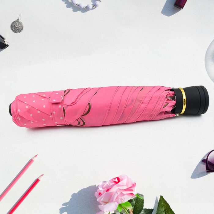 3-Fold Sun & Rain Protective Solid Foldable Umbrella (1 pc) - Image 3