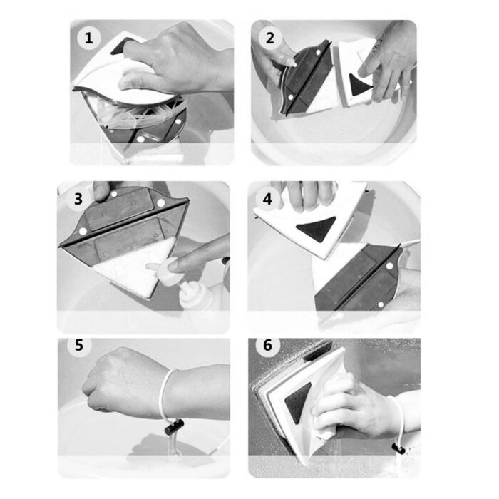 DOUBLE FACE GLASS CLEANER WINDOW SQUEEGEE, MAGNETIC WINDOW WASHING EQUIPMENT - Image 2