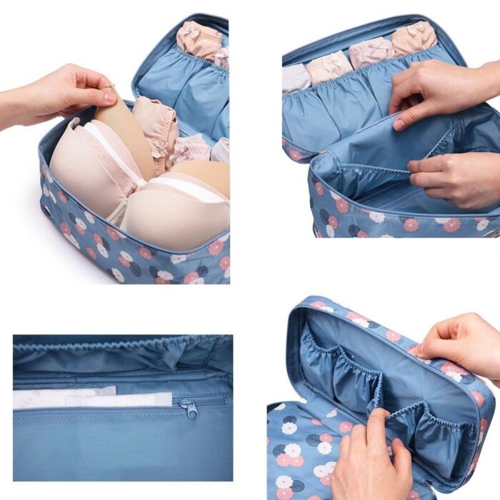 Multi Purpose Storage Bag, Underwear Storage Bag, Bra Organizer Bag Underwear Pouch, Waterproof Cosmetic Travel Bag, Lingerie Toiletry Wash Storage Case, Baby Diaper Bag (1 Pc) - Image 5