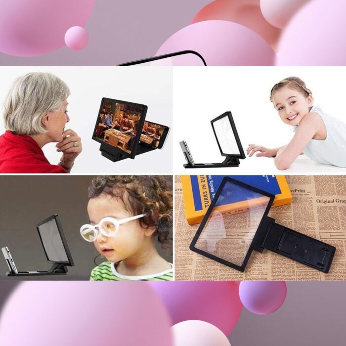 3D Phone Screen Magnifier Video Screen Amplifier Expander Holder Bracket for Mobile Phone Screen Zoom Display (1 Pc) - Image 3