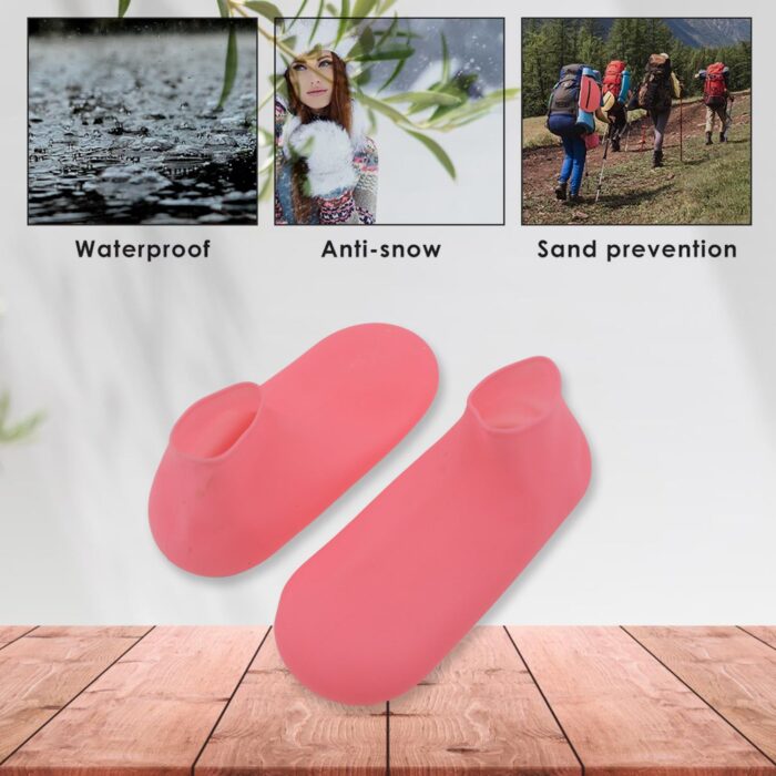 Outdoor Waterproof Non-slip silicone shoe cover |Foldable, Washable & Anti Skid, Reusable & Durable cover, Suitable For Men/Women& Kids, Perfect for Cycling/Walking/Tracking etc (1 Pair) - Image 5