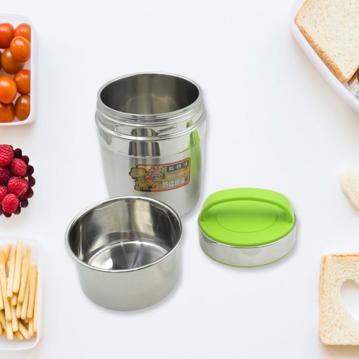 LEAK-PROOF THERMOS FLASK FOR HOT FOOD, WARM SOUP CUP, VACUUM INSULATED LUNCH BOX, FOOD BOX FOR THERMAL CONTAINER FOR FOOD STAINLESS STEEL (1.8 L) - Image 6