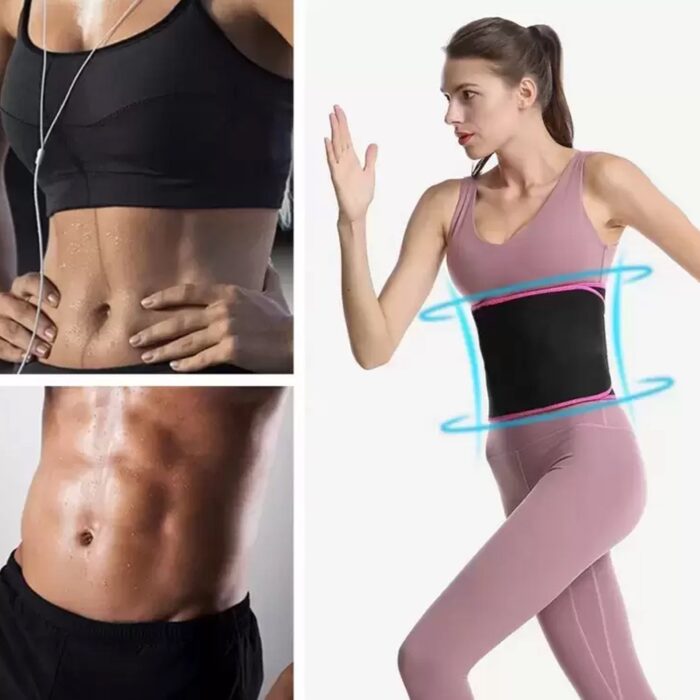 Waist Support Belt Neoprene Ab Belt Trainer, Stomach Wrap Tummy Belt / Belly Tummy Yoga Wrap Back Exercise Body Wrap - Image 5