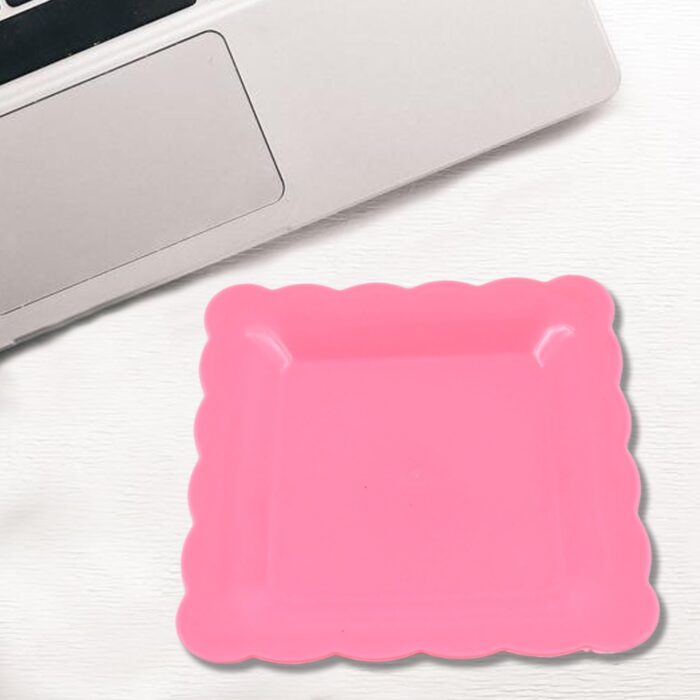 Square Plastic Dinner Plate Snacks / Breakfast, Restaurant Serving Trays Home School Coffee Hotel Kitchen Office (8 Pcs Set) - Image 5