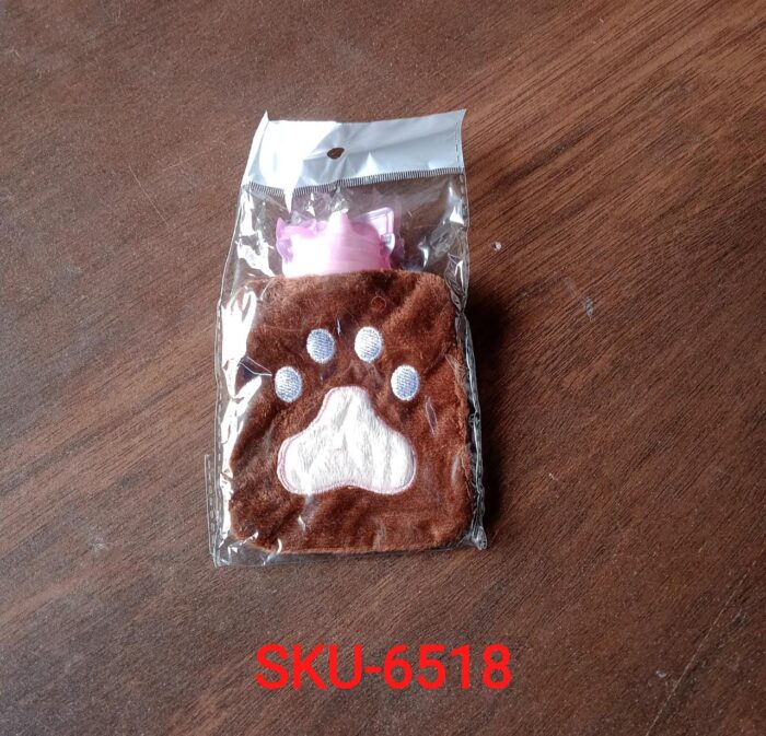 Paw Print Small Hot Water Bag with Cover for Pain Relief - Image 8